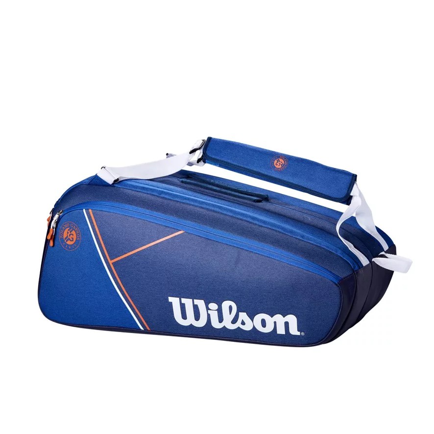 【威盛國際】「免運費」WILSON Roland Garros Super Tour 15支裝球袋 (三隔層) 法網