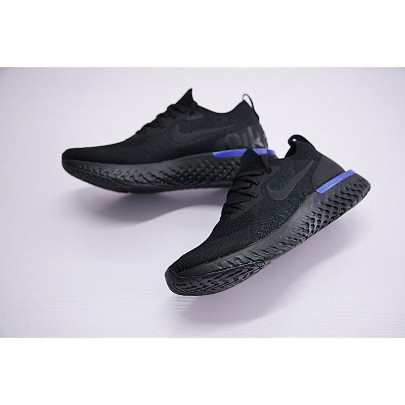 nike epic react black blue