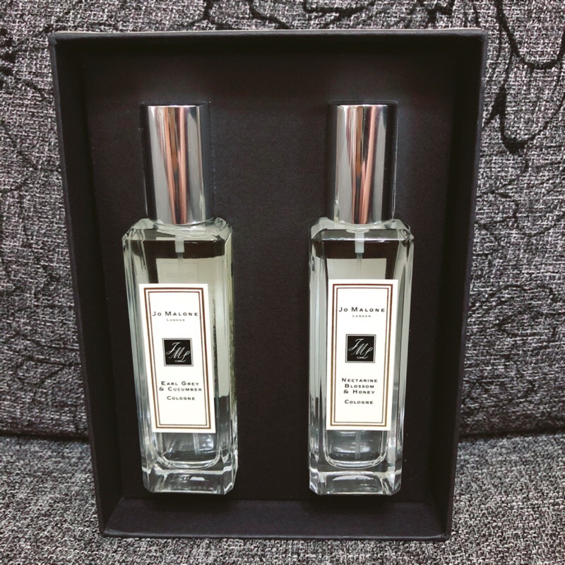 Jo Malone 保證正品台灣公司貨 30ml 兩瓶一組 附盒子緞帶 杏桃花與蜂蜜 伯爵茶與小黃瓜 香水 2瓶 禮盒