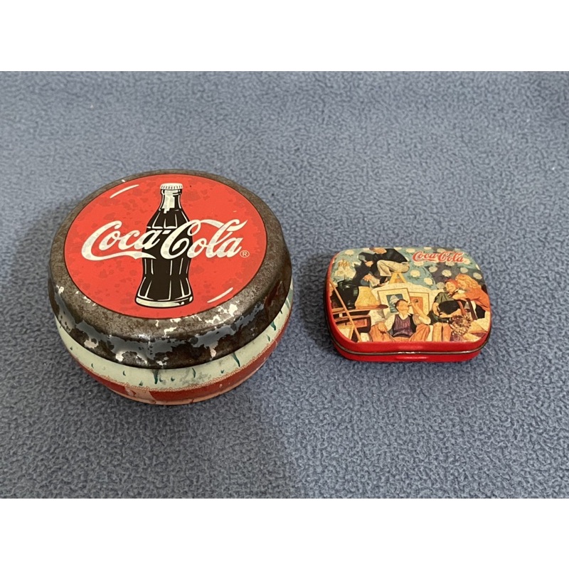 可口可樂 古早商品出清 古董小鐵盒二個一起$250