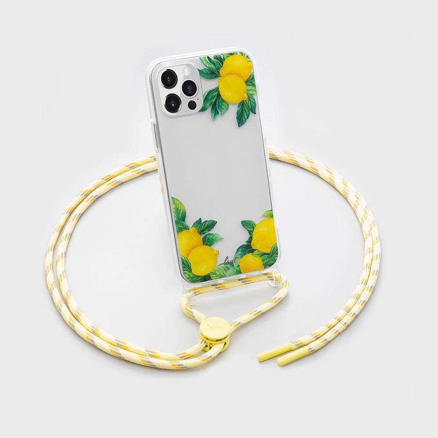 LAUT iPhone 12 Pro Max Crystal Pop系列繩索背帶手機殼/ 檸檬 eslite誠品