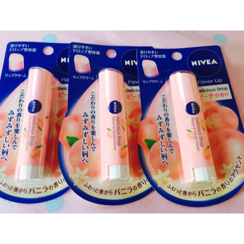 「現貨」日本帶回NIVEA香甜水蜜桃護唇膏 SPF11