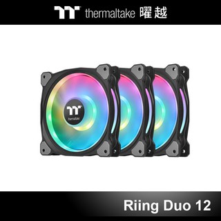 曜越 Riing Duo 12 RGB 水冷排風扇 TT Premium頂級版 (三顆風扇包裝)