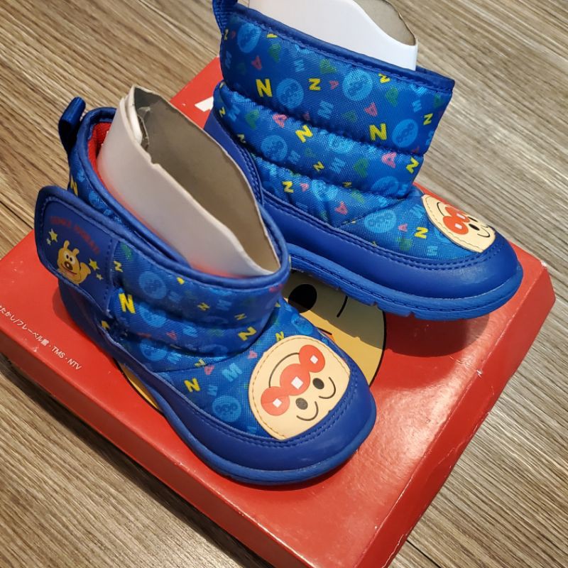 日本購入moonstar正品麵包超人防風靴（二手近新，附盒）