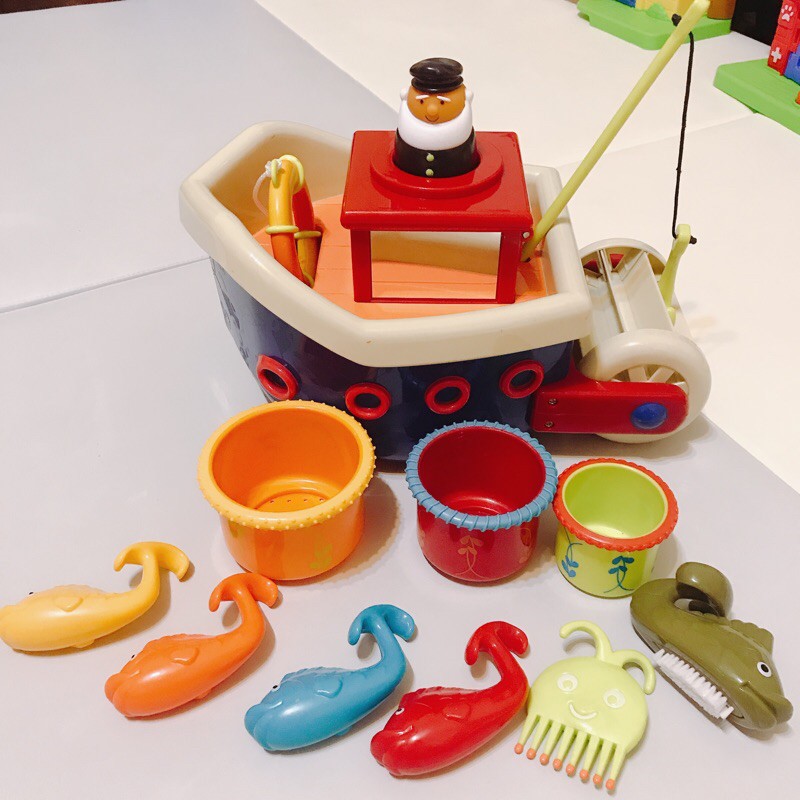 美國【B. Toys】小船長釣魚組戲水 玩沙必備組合