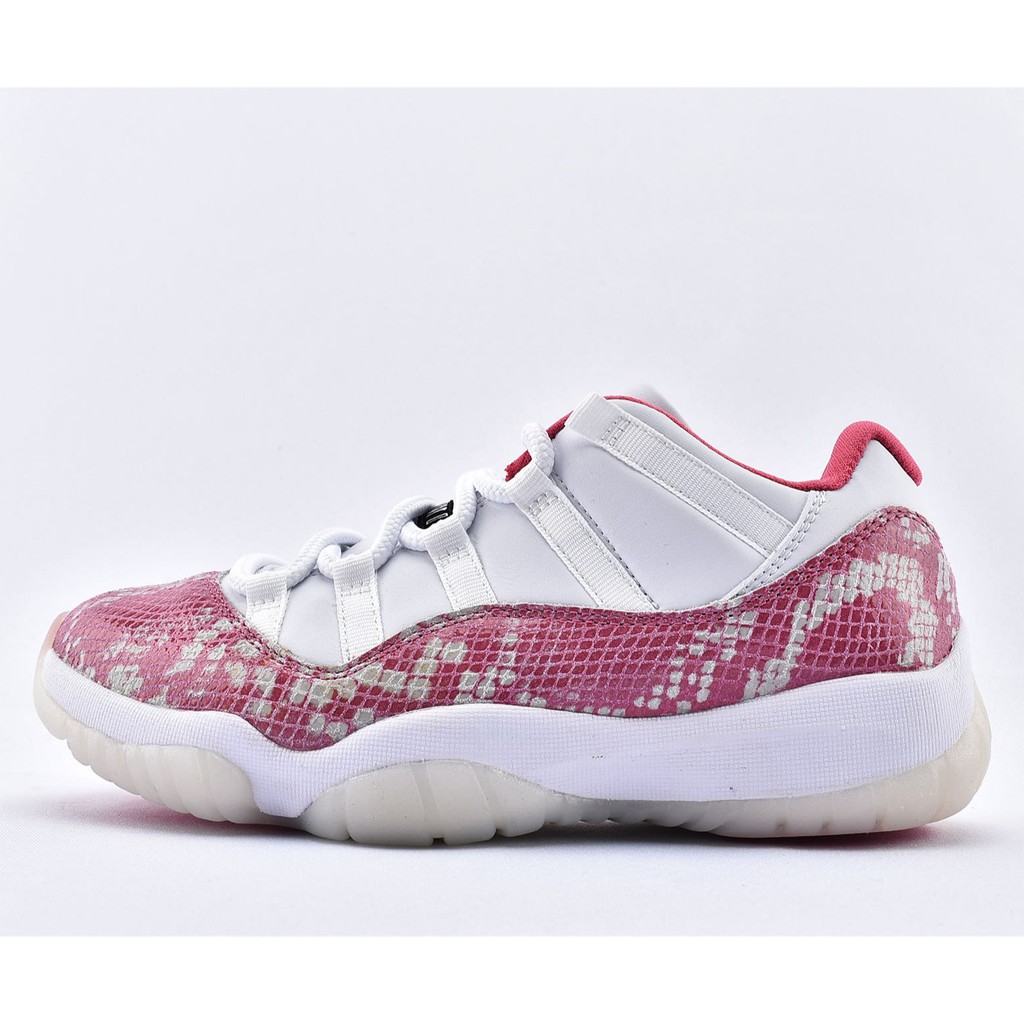 retro 11 low pink snakeskin