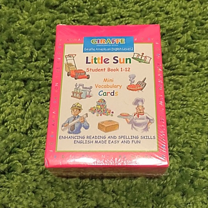 長頸鹿美語 GIRAFFE Little Sun Student Book 1-12 英文單字卡