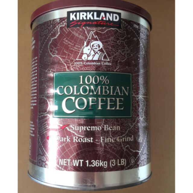 好市多~ Kirkland Signature 哥倫比亞濾泡式咖啡粉 1.36kg