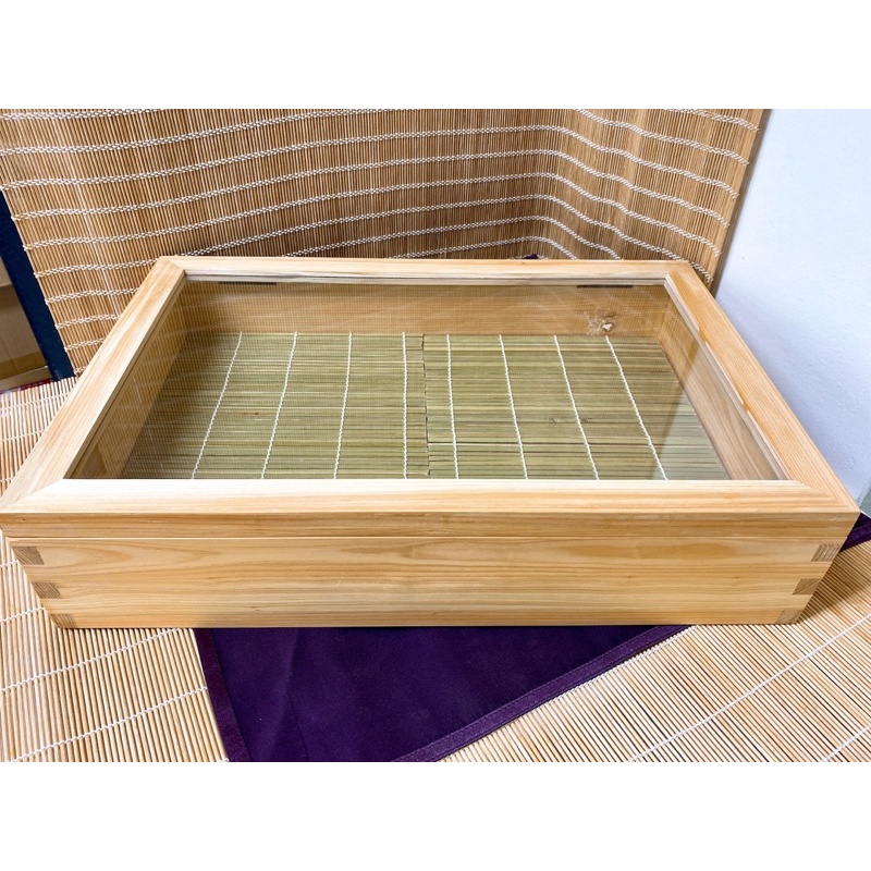 日本料理 道具屋 生魚片 展示食材盒 板前 割烹 熟成 魚料箱 ネタ箱 （日本檜）