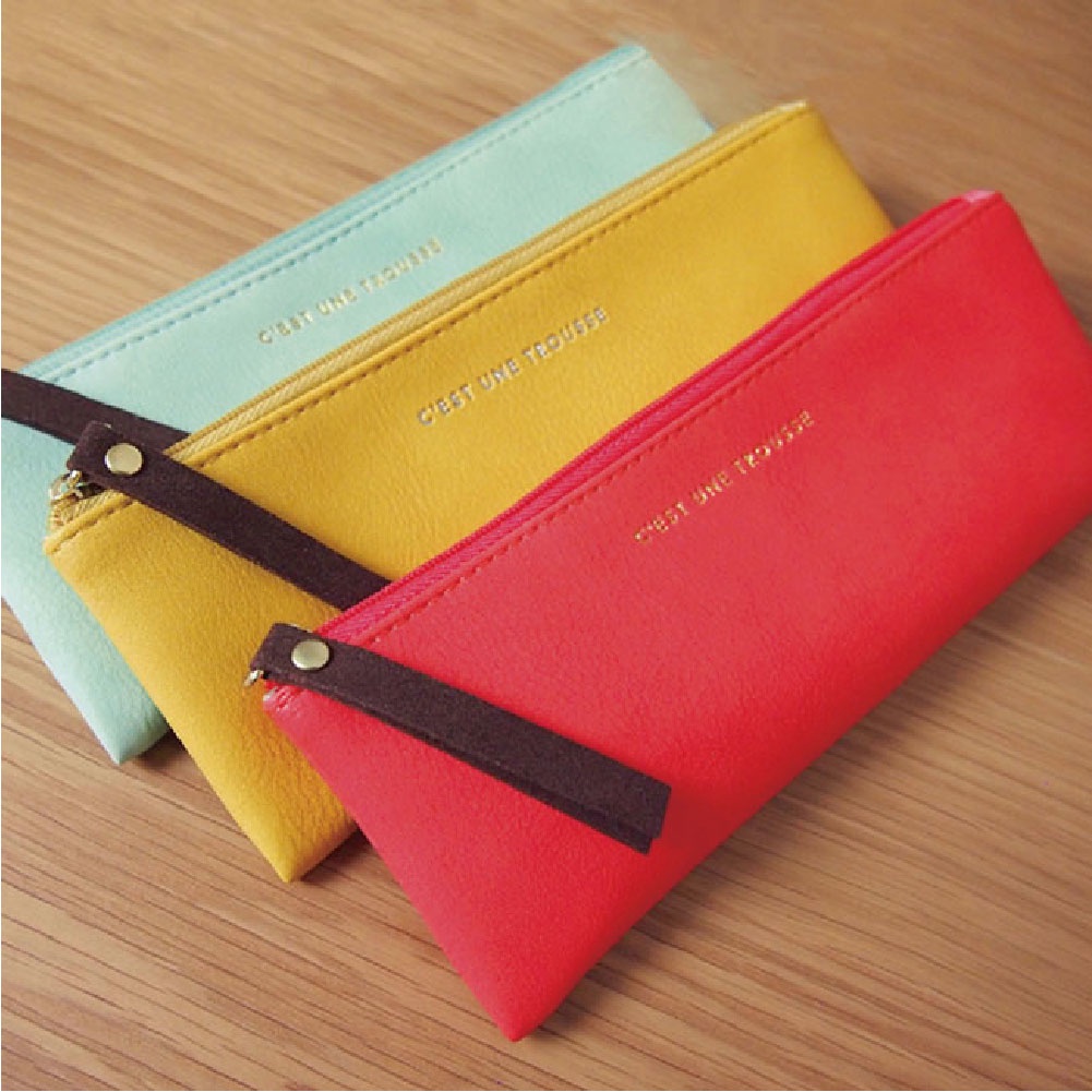 MATOKA Trousse筆袋/ 兩色 (橘紅/深藍)（日本文具手帳/森林動物/小森系/鉛筆盒/日系雜貨/開學文具季）