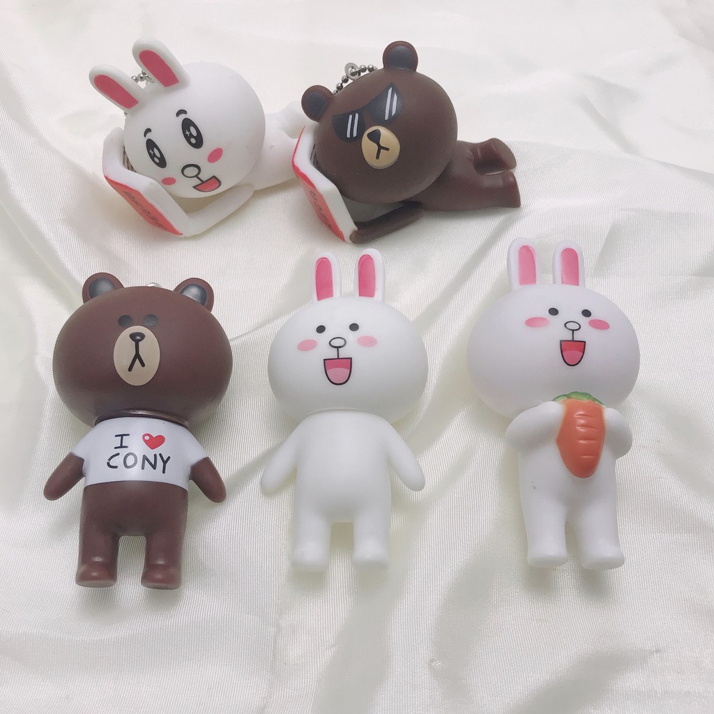 日本 韓國 卡通 公仔 玩具 娃娃 客製化 鑰匙圈 吊飾 LINE  熊大 兔兔