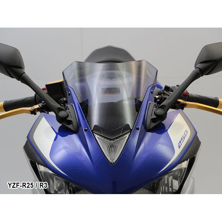 【玩車基地】YAMAHA YZF-R3 R25 山葉原廠 風鏡 燻黑 墨黑 運動造型風鏡 現貨 原廠改裝精品 改裝部品