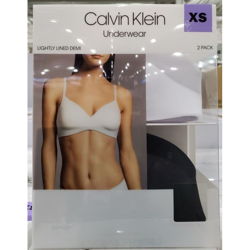 小如的店 Costco好市多代購 Calvin Klein Ck 凱文克萊女無鋼圈無痕舒適胸罩 女內衣 一組2件 蝦皮購物