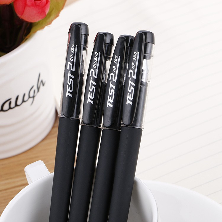 【XJ502】中性筆黑色磨砂辦公簽字筆學習文具水性筆學生考試專用筆