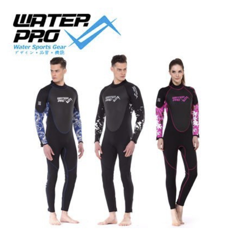 普拉斯潛水{香港Water Pro}-長袖 wetsuit 3mm 防寒衣/衝浪衣/潛水衣 新款日系