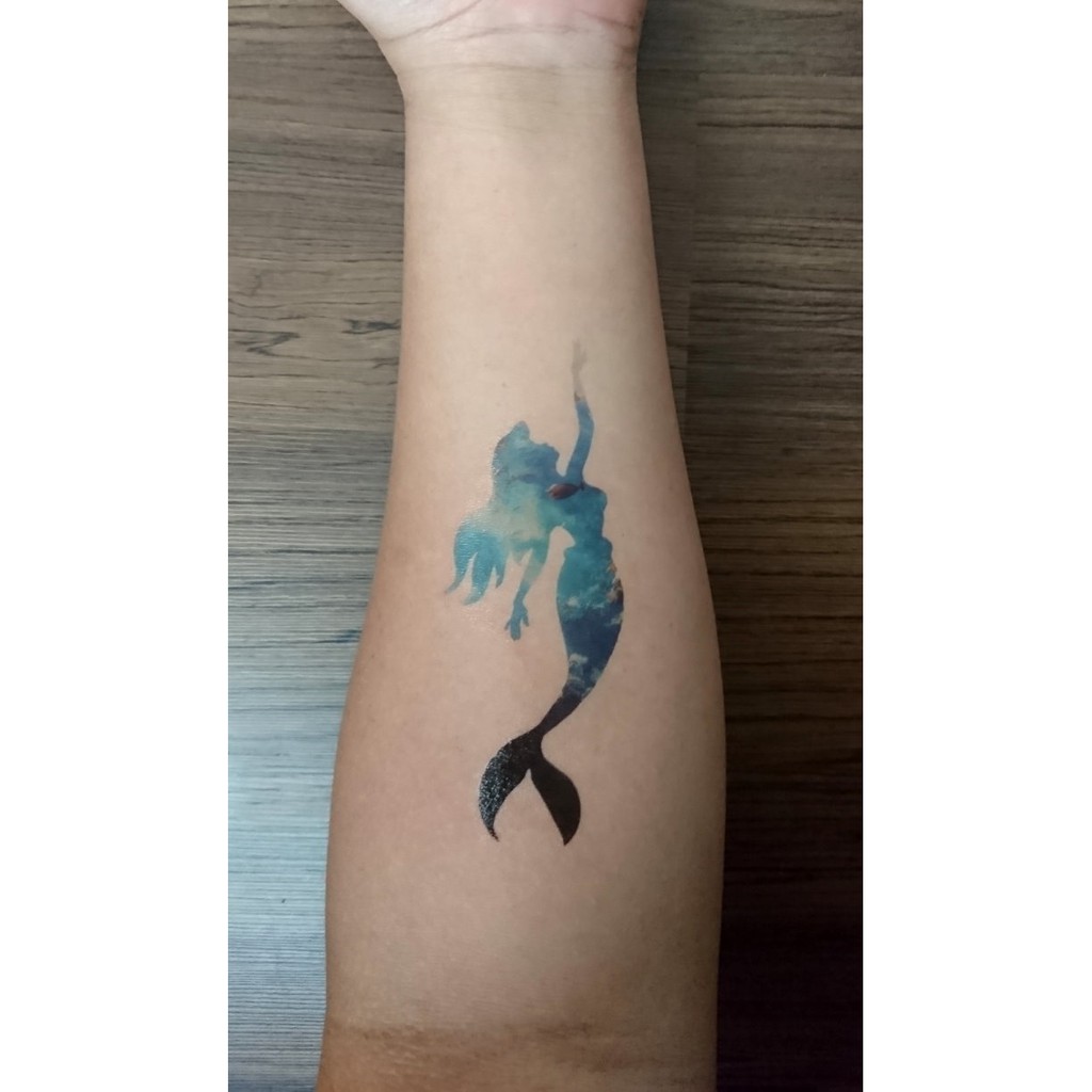 微刺青輕紋身夏日比基尼少女心機美人魚款紋身貼紙 蝦皮購物