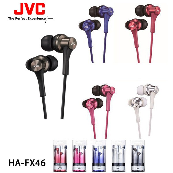 [羽毛耳機館]JVC HA-FX46  重低音 釹磁鐵動圈單體入耳式耳機 公司貨一年保固