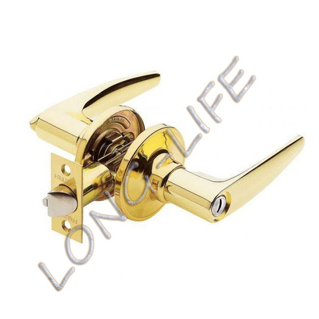 LOCWARE加安牌廣安LH701 60mm 金色 浴廁門轉鈕式水平把手鎖 水平鎖 門鎖 管形鎖 板手鎖