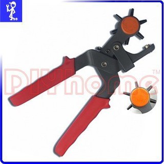 [DIYhome] 六合一輪型打孔器 打孔鉗 打孔槍 打洞機 皮帶皮革皮包錶帶(6種尺寸) K100198