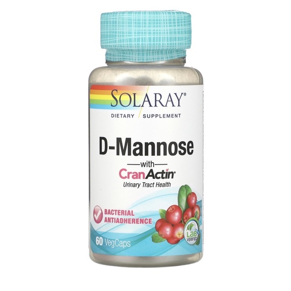 尿路健康 美國Solaray 甘露糖蔓越莓膠囊 60粒 D-mannose with cranberry NOW 甘露糖