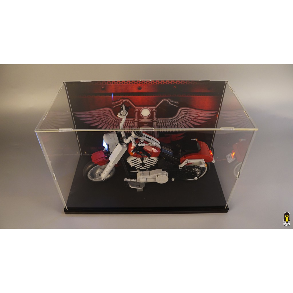 【WBS樂光創意】[不含積木] 10269 哈雷機車Harley-Davidson Fat 專用防塵盒/展示盒/壓克力盒