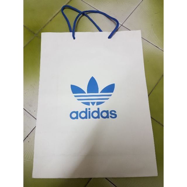 現貨Adidas 經典藍色logo紙袋各種品牌大型紙袋