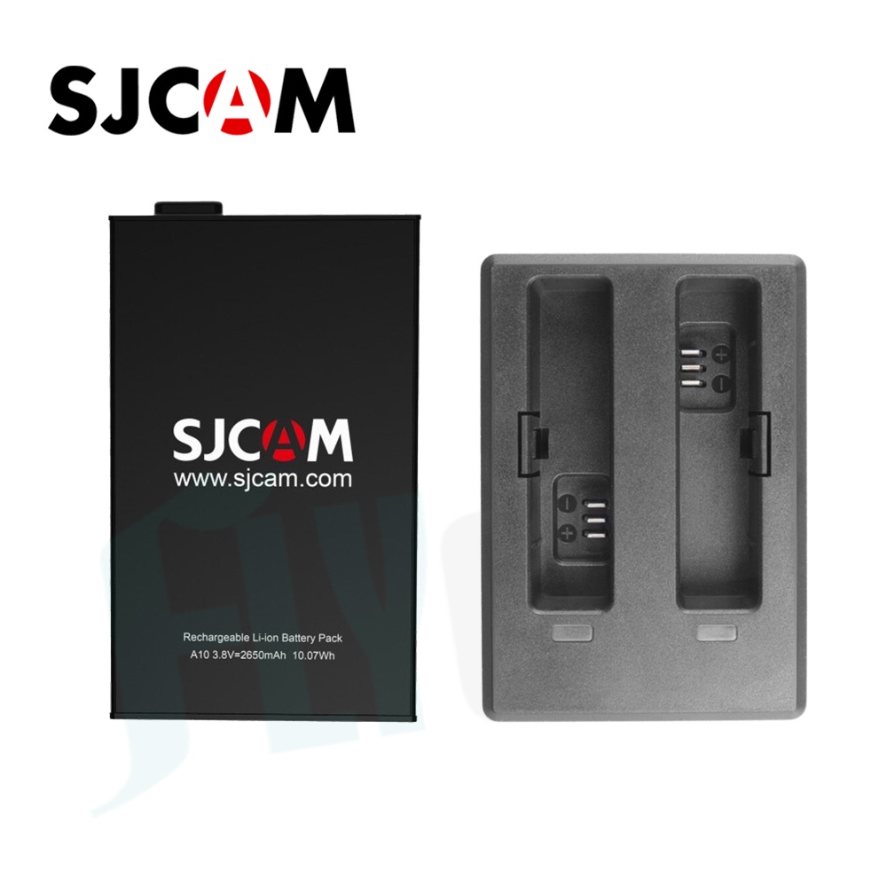 SJCAM A10/A20 周邊配件 原廠電池/雙充 車用套件組(吸盤支架+車充線) 旋轉夾 固定皮帶夾