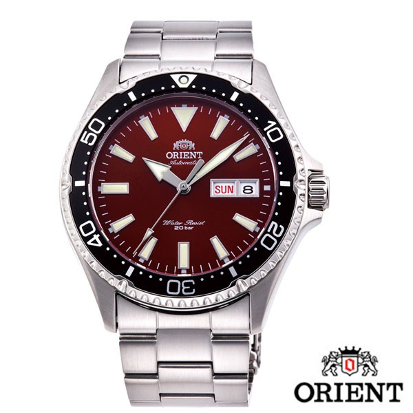 東方錶 ORIENT 紅水鬼200米鋼帶機械潛水錶 藍寶石水晶玻璃鏡面 42mm 公司貨 RA-AA0003R