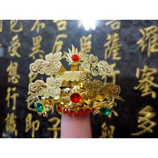 【靜福緣】精品合金製『迷你王帽』2寸頭圍迷你神帽 3寸6神尊戴開漳聖王池府王爺吳府王爺範府王爺