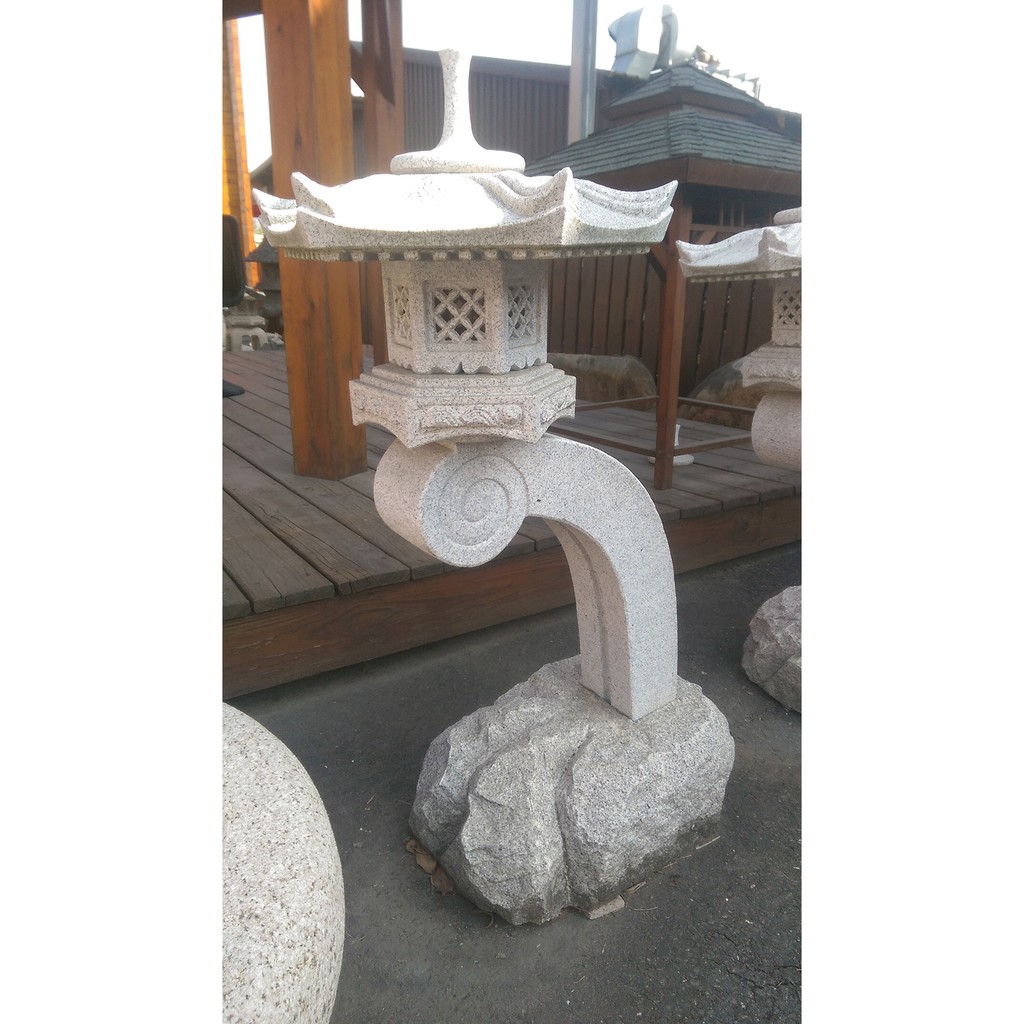 蘭溪型石燈 (燈具 日式 花崗 石 雕刻 景觀 造景 園藝)《金城堡》