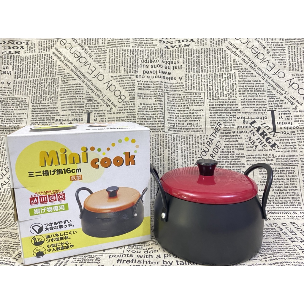 台灣製 mini cook 炸煮萬用鍋 油炸鍋 泡麵鍋