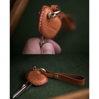 Image of 【 M.2 】Vespa 偉士牌 ❗️真皮❗️ 復古 鑰匙皮套 真皮 鑰匙套 vespa 印花