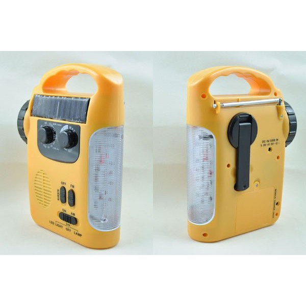 🇹🇼綠市集☘️太陽能手搖發電收音機手電筒 應急收音機 多功能手電筒A0042-1