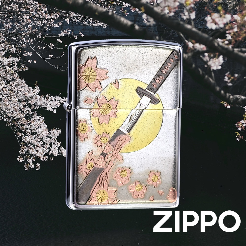 ZIPPO 日本傳統風格-武士刀防風打火機 日本設計 官方正版 現貨 限量 禮物 送禮 終身保固 ZA-5-204