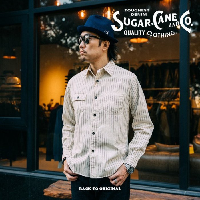 BTO 日本【SUGAR CANE】8.5oz 白色WABASH工作襯衫