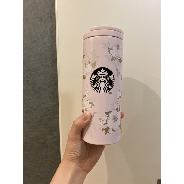 二手 星巴克 Starbucks保溫瓶 韓國限定木槿花 粉色