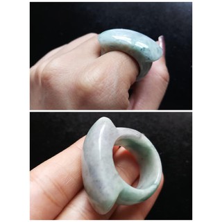 優惠商品 A貨 淡紫蘿藍+青綠+白~21mm【大戒圍馬鞍戒指】4