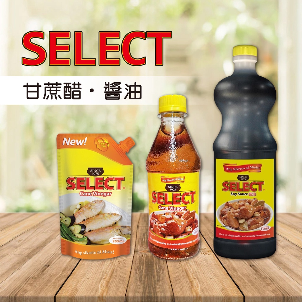 【SELECT】菲律賓 甘蔗醋/醬油 cane vinegar/Soy Sauce 200ML 350ML 1L