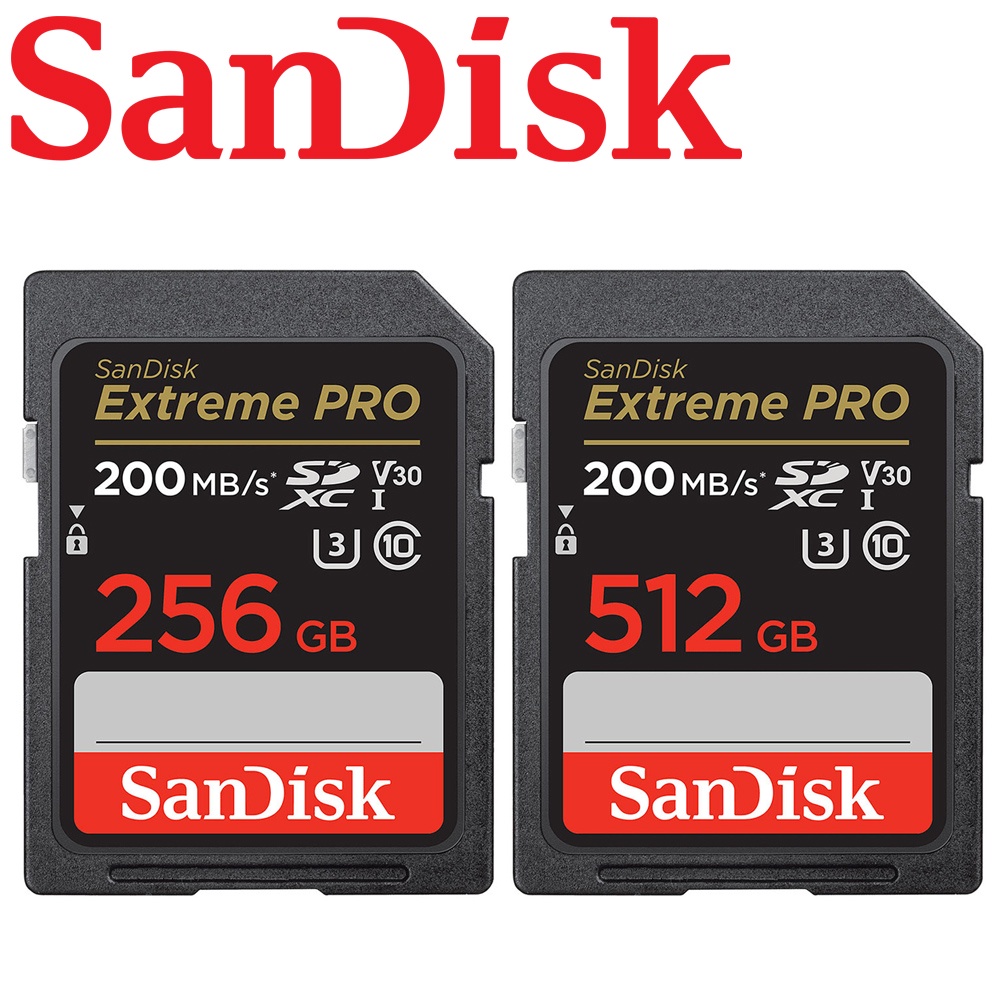 200MB/s 公司貨 SanDisk 256GB 512GB Extreme PRO SD SDXC 記憶卡 256G