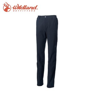 【Wildland 荒野 女彈性輕三層防風保暖長褲《黑》】0A62303/戶外/登山/健行/悠遊山水