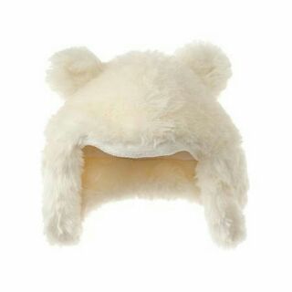 《Baby GAP小熊帽》美國品牌 秋冬款 小女童/小女生/小男生 象牙白 保暖 仿皮草小熊造型護耳帽