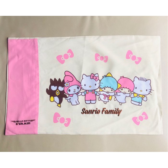 保證正品 長榮航空 HELLO KITTY  Sanrio Family   枕頭套