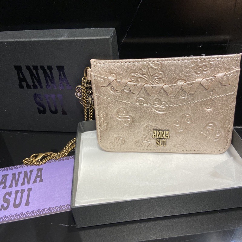 專櫃正品 全新商品 限時特價 Anna Sui 蝴蝶票卡夾 蝦皮購物