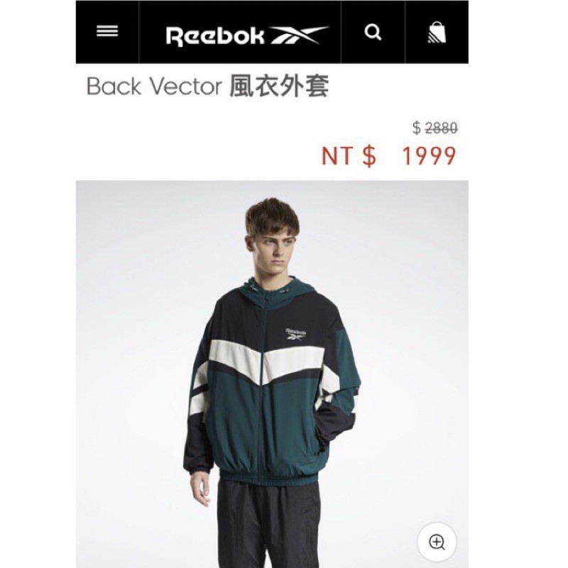 Reebok back vector風衣外套