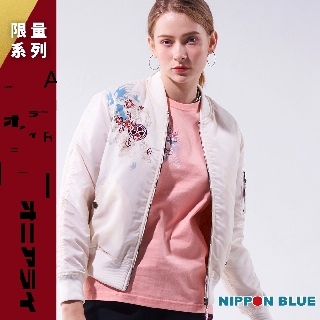 BLUE WAY 鬼洗 ONIARAI/日本藍情人鎖空軍外套(白)-網路獨家