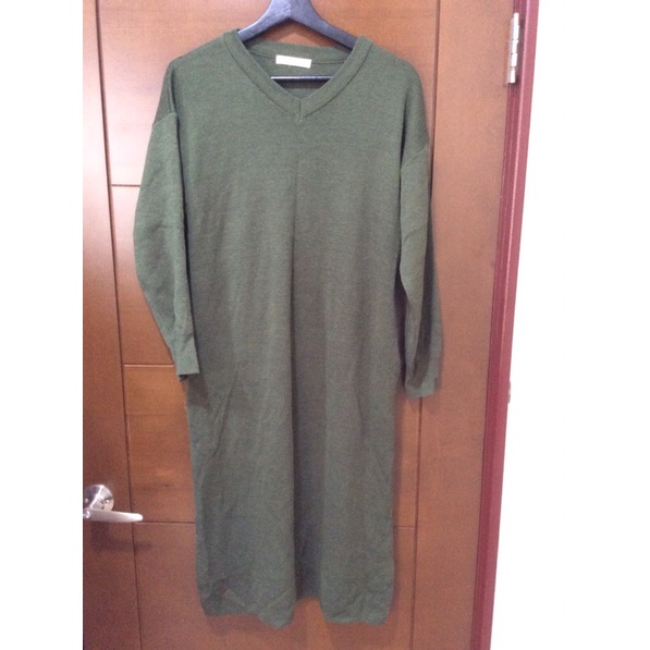 chocol raffine robe日本專櫃購回長袖針織洋/墨綠