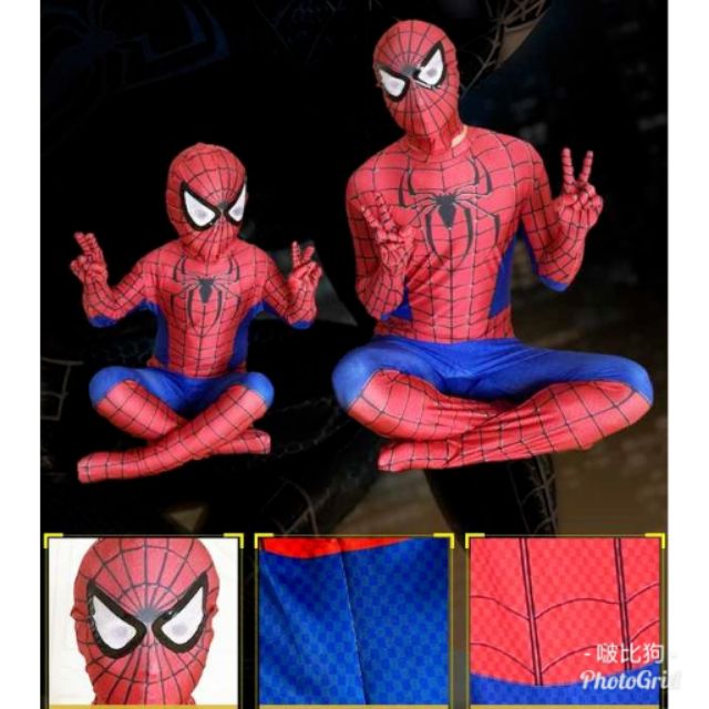 2019新款英雄歸來Spider man蜘蛛人連身緊身電影版造型服萬聖節造型成人兒童親子cosplay表演舞台角色扮演