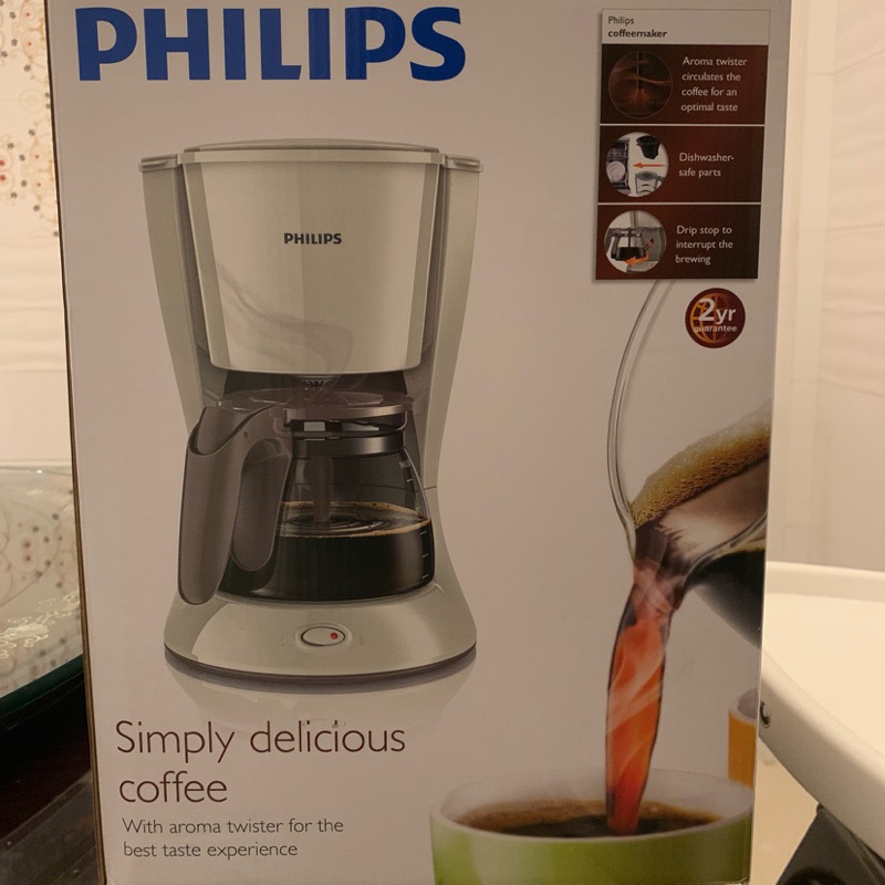 【全新未拆】PHILIPS 飛利浦 1.2L 美式咖啡機 Daily 滴漏式咖啡機 1.2公升 HD7447