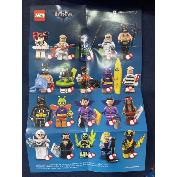 全新拆賣-lego-Batman 樂高 71020 蝙蝠俠電影 2代人偶-下單前請先密我～剩下14號