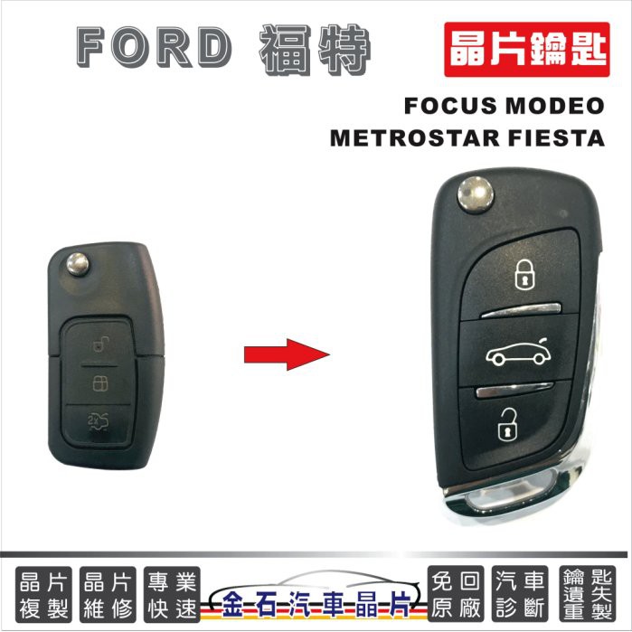 FORD 福特 FOCUS MK2 MODEO METROSTAR FIESTA 車鑰匙 備份 複製 拷貝 晶片鑰匙